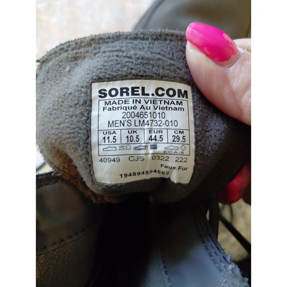 Sorel ExplorerTM Boot Dual Zip Waterproof Grey Men's Size 11.5 Hunting Outdoor